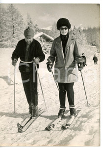 1963 CRANS-MONTANA (CH) Gina LOLLOBRIGIDA a lezione di sci *Foto 13x18 cm
