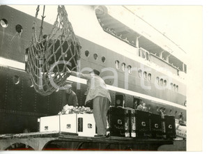 1955 NAPOLI Sbarco delle salme del volo LAI precipitato a NEW YORK *Foto 18x13