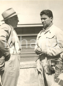 1953 BOLOGNA MOTOCICLISMO Pilota Bruno FRANCISCI con Domenico AGUSTA *Foto 13x18