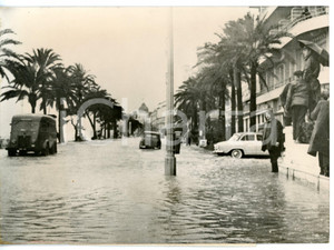 1959 NUBIFRAGIO A NIZZA La Promenade des Anglais allagata *Foto 18x13 cm