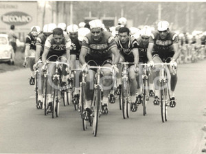 1967 CICLISMO GIRO D'ITALIA Gruppetto in fuga con Jacques ANQUETIL *Foto 13x18