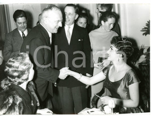 1956 ZURIGO Gina LOLLOBRIGIDA a una serata di gala *Foto 13x18 cm 