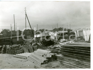 1957 ALLUVIONE A CATANIA Albergo LA PLAJA - Cabine distrutte dalla tempesta