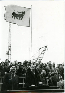 1958 ANCONA Varo della turbocisterna AGIP RAVENNA - Spettatori *Foto 13x18