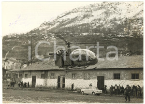 1959 Valanga di CERESOLE - Elicottero dei soccorsi in partenza da LOCANA *Foto