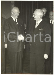 1959 ROMA - VIMINALE Antonio SEGNI incontra Dwight EISENHOWER *Foto 13x18 cm