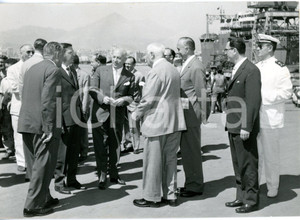 1958 PALERMO Varo bacino galleggiante - Arrivo on. Giuseppe SPATARO *Foto 18x13
