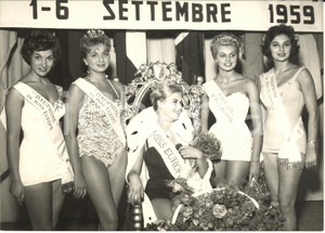 1959 PALERMO MISS AUSTRIA Christine SPATZIER eletta MISS EUROPA Foto 18x13