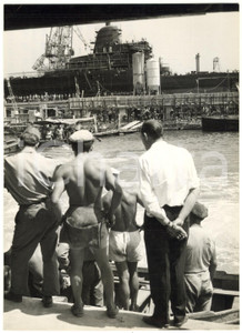 1961 GENOVA SESTRI - Cantiere ANSALDO Operazioni salvataggio operai *Foto 13x18
