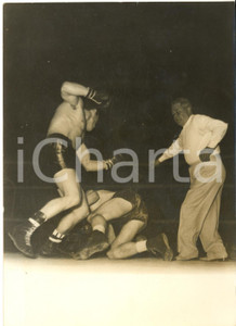 1957 PARIS BOXE Alphonse HALIMI batte Chic BROGAN per ko - Foto 13x18 cm