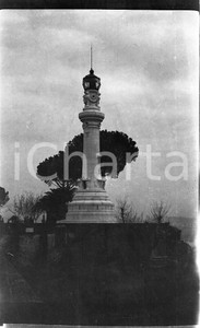 6x9cm NEGATIVO ORIGINALE * 1921 ROMA Faro al colle del Gianicolo