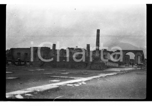 6x9cm NEGATIVO ORIGINALE * 1927 POMPEI (NA) Scavi dell'area archeologica il Foro