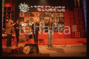 35mm vintage slide* 1989 ASPETTANDO SANREMO Claudio LIPPI e i MILK AND COFFEE 1