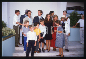 35mm vintage slide* 1989 Giacomo CAMPIOTTI ed il cast di "Corsa di primavera" 2