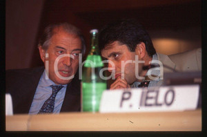35mm vintage slide* 1999 MILANO  Gaetano PECORELLA e Paolo IELO ad un convegno