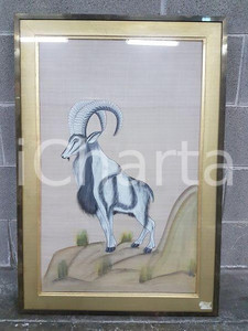 1975 CINA VINTAGE Stambecco - quadro 59 x 86 cm