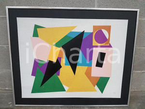1980 - Figure geometriche - quadro firmato 83 x 68 cm