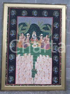 1970 INDIA VINTAGE Suonatore di flauto - quadro 92 x 142,3 cm