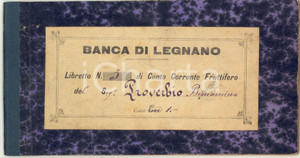 1888 BANCA DI LEGNANO Libretto conto corrente fruttifero di Beniamino PROVERBIO