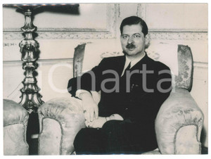 Fotografia d epoca originale 1941 LISBON Ex king Carol of Romania after his abdication  Photo 21x15 cm 1