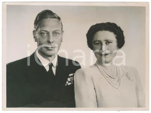 Fotografia d epoca originale 1947 LONDON King George VI and Queen Elizabeth  Portrait  Photo 20x15 cm 1