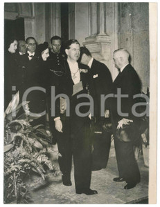1952 LISBON Memorial service for King George VI - Ex king Carol of Romania PHOTO