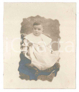 Fotografia d epoca originale 1906 Area di MILANO Ritratto di bambino di 8 mesi  Fotografia ANONIMA 7x9 cm 1
