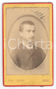 Fotografia d epoca originale 1884 NOVI LIGURE  Ritratto di giovane ragazzo Foto PANI  ROSSI CDV 1