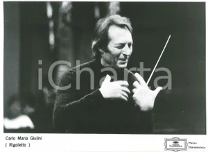Fotografia d epoca originale 1980 WIEN  MUSIKVEREIN Carlo Maria GIULINI Rigoletto rehearsal  Photo 23x17 1