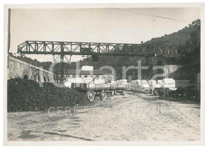 Fotografia d epoca originale 1920 ca LOMBARDIA Ditta CERETTI & TANFANI  Cantiere  Foto 16x12 cm 1