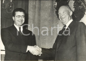 1957 PARIS Incontro tra Félix GAILLARD e Dwight EISENHOWER - Foto 18x13 cm