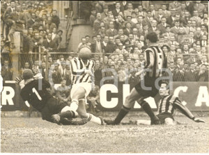 1960 ca BERGAMO CALCIO - ATALANTA-JUVENTUS La difesa atalantina al lavoro *Foto