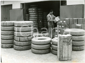 1957 AUTOMOBILISMO MONZA 500 Miglia - Deposito gomme FIRESTONE *Foto 18x13