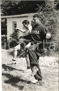 1955 ca CALCIO SERIE A Ritiro GENOA - Angelo FRANZOSI in allenamento *Foto 12x18