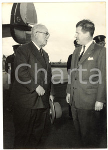 1959 Aeroporto ROMA - Arrivo di Vincent AURIOL per Congresso dei Veterani *Foto