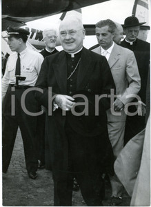 1957 ROMA Arrivo del card. Francis SPELLMAN in Italia per 25 anni di episcopato