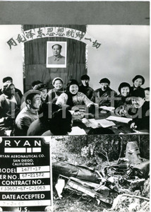 1969 CHINA Abbattimento aereo USA - Rottami e comitato rivoluzionario *Foto