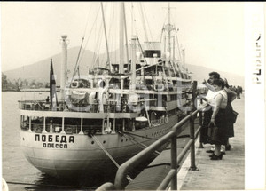 1956 NAPOLI Arrivo piroscafo POBEDA con i crocieristi sovietici - Foto 18x13