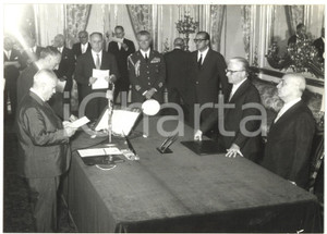 1960 ROMA QUIRINALE Giuramento Governo FANFANI - Giulio PASTORE Giovanni GRONCHI
