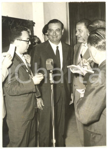 1960 ROMA Crisi di governo - On. Giovanni MALAGODI in conferenza stampa *Foto