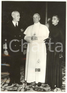 1958 ROMA VATICANO Papa PIO XII riceve in udienza ammiraglio Jerauld WRIGHT