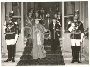 1955 ROMA Card. Federico TEDESCHINI dopo la visita a Giovanni GRONCHI - Foto