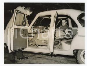 1958 MONTE CARLO RALLY Ronnie ADAMS Ernest McMILLAN reclining seat of JAGUAR car