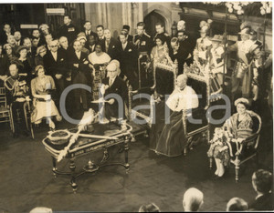 1958 LONDON Giovanni GRONCHI risponde al benvenuto di sir Denis TRUSCOTT