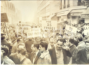 1960 BOULOGNE-BILLANCOURT Operai RENAULT in marcia contro i licenziamenti *Foto
