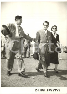 1953 ROMA CIAMPINO Arrivo di un diplomatico filippino *Foto 13x18 cm