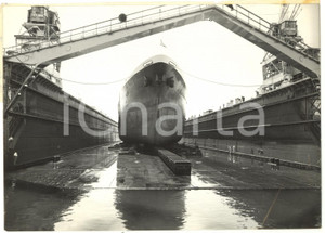 1958 PALERMO Cantieri navali - Varo del nuovo bacino galleggiante *Foto 18x13 cm