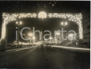1957 BLACKPOOL An illuminated archway on the GOLDEN MILE *Photo 20x15 cm