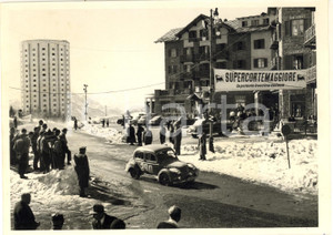 1957 RALLY DEL SESTRIERE Arrivo vincitori BORGHESIO / BIANCHI su PANHARD DYNA