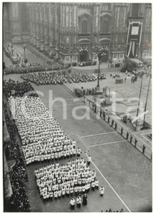 1954 MILANO Piazza Duomo - Partenza corteo funebre per card. Ildefonso SCHUSTER